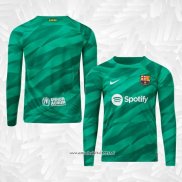 Camiseta Barcelona Portero 2023-2024 Manga Larga Verde