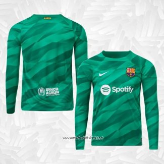 Camiseta Barcelona Portero 2023-2024 Manga Larga Verde