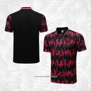 Camiseta Polo del Manchester United 2022-2023 Negro y Rojo