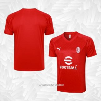 Camiseta de Entrenamiento AC Milan 2023-2024 Rojo