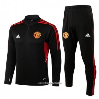 Chandal de Sudadera del Manchester United 2022-2023 Negro