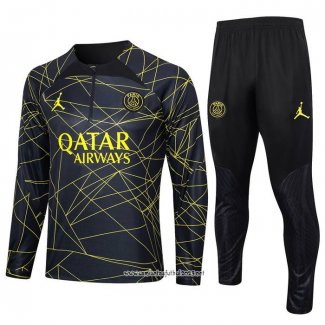 Chandal de Sudadera del Paris Saint-Germain Jordan 2023-2024 Nino Negro