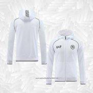 Chaqueta con Capucha del Napoli 2023-2024 Blanco