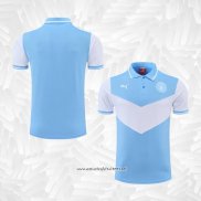 Camiseta Polo del Manchester City 2022-2023 Azul y Blanco