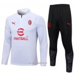 Chandal de Sudadera del AC Milan 2023-2024 Blanco