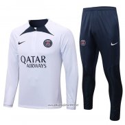 Chandal de Sudadera del Paris Saint-Germain 2022-2023 Blanco