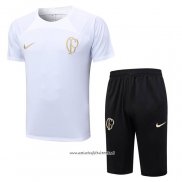 Chandal del Corinthians 2023-2024 Manga Corta Blanco - Pantalon Corto