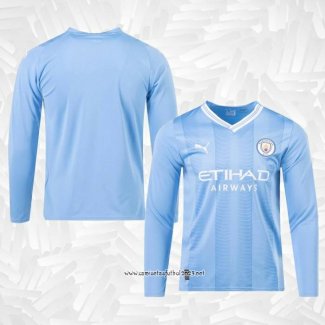 Camiseta 1ª Manchester City 2023-2024 Manga Larga