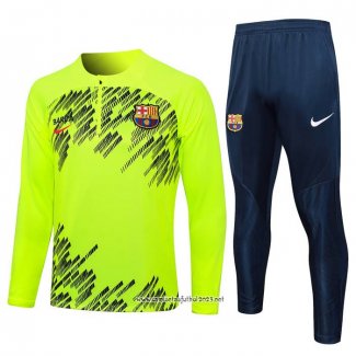 Chandal de Sudadera del Barcelona Fluorescente 2024-2025 Verde