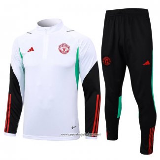 Chandal de Sudadera del Manchester United 2023-2024 Blanco