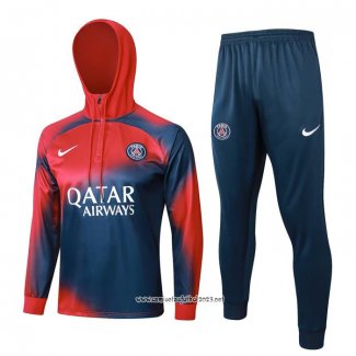 Chandal de Sudadera del Paris Saint-Germain 2023-2024 Nino Rojo y Azul