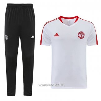 Chandal del Manchester United 2023-2024 Manga Corta Blanco