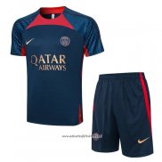 Chandal del Paris Saint-Germain 2023-2024 Manga Corta Azul - Pantalon Corto