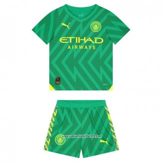 Camiseta Manchester City Portero 2023-2024 Nino Verde