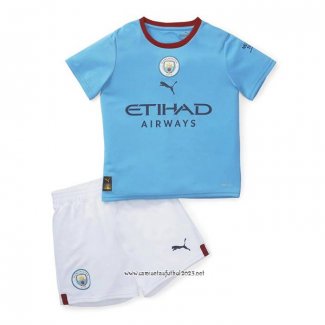 Camiseta 1ª Manchester City 2022-2023 Nino