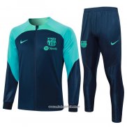 Chandal de Chaqueta del Barcelona 2023-2024 Nino Azul