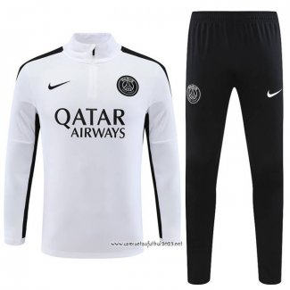 Chandal de Sudadera del Paris Saint-Germain 2023-2024 Blanco