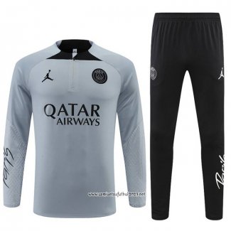 Chandal de Sudadera del Paris Saint-Germain Jordan 2022-2023 Gris