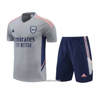 Chandal del Arsenal 2022-2023 Manga Corta Gris - Pantalon Corto