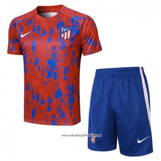 Chandal del Atletico Madrid 2023-2024 Manga Corta Rojo - Pantalon Corto