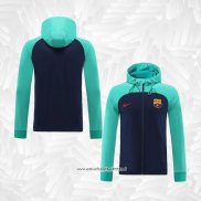 Chaqueta con Capucha del Barcelona 2022-2023 Verde y Azul