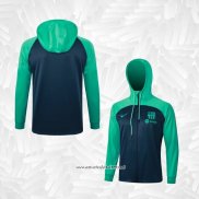 Chaqueta con Capucha del Barcelona 2023-2024 Azul y Verde