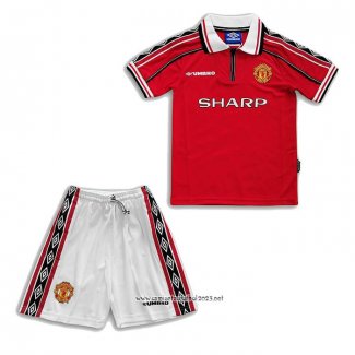 Retro Camiseta 1ª Manchester United 1998-1999 Nino