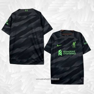 Camiseta Liverpool Portero 2023-2024 Negro Tailandia