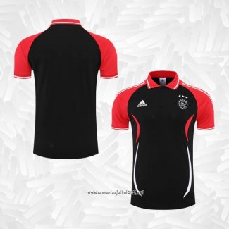 Camiseta Polo del Ajax 2022-2023 Negro y Rojo