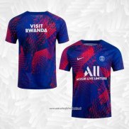 Camiseta Pre Partido del Paris Saint-Germain 2022 Azul y Rojo