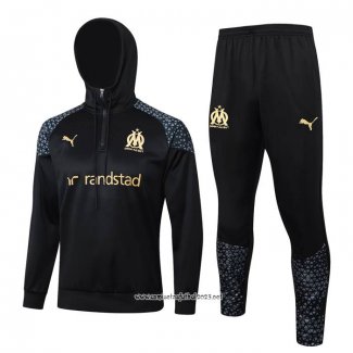 Chandal de Sudadera del Olympique Marsella 2023-2024 Negro y Gris