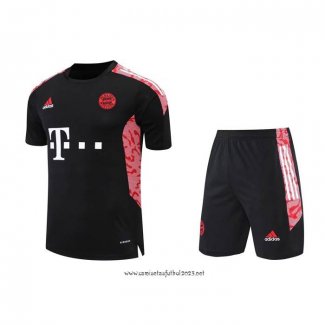 Chandal del Bayern Munich 2022-2023 Manga Corta Negro - Pantalon Corto