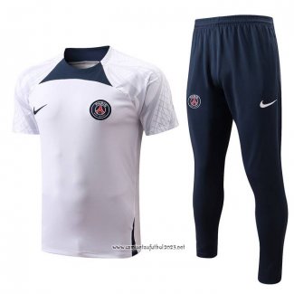 Chandal del Paris Saint-Germain 2022-2023 Manga Corta Blanco