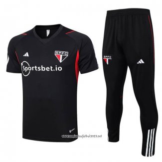 Chandal del Sao Paulo 2023-2024 Manga Corta Negro