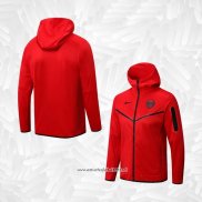 Chaqueta con Capucha del Paris Saint-Germain 2022-2023 Rojo