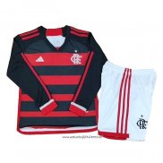 Camiseta 1ª Flamengo 2024 Nino Manga Larga