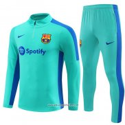 Chandal de Sudadera del Barcelona 2023-2024 Nino Verde