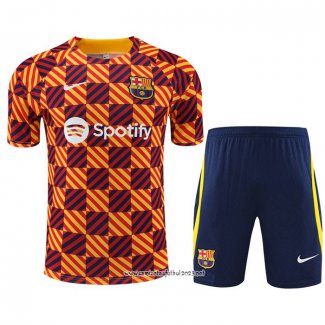 Chandal del Barcelona 2023-2024 Manga Corta Amarillo - Pantalon Corto