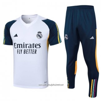 Chandal del Real Madrid 2023-2024 Manga Corta Blanco