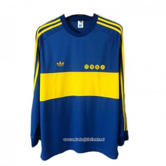 Retro Camiseta 1ª Boca Juniors 1981 Manga Larga