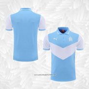 Camiseta Polo del Olympique Marsella 2022-2023 Azul y Blanco