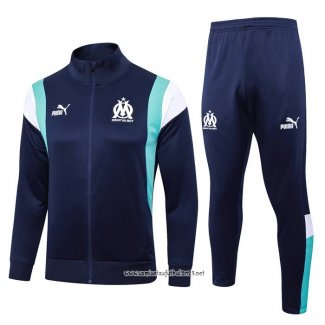 Chandal de Chaqueta del Olympique Marsella 2023-2024 Azul Oscuro