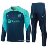 Chandal de Sudadera del Barcelona 2023-2024 Nino Azul