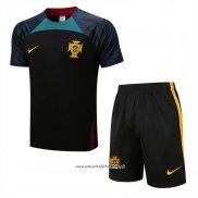 Chandal del Portugal 2022-2023 Manga Corta Negro - Pantalon Corto