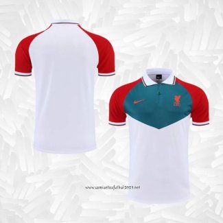 Camiseta Polo del Liverpool 2022-2023 Verde Blanco Rojo