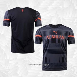 Camiseta Pre Partido del AC Milan 2022 Negro