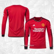 Camiseta 1ª Manchester United 2023-2024 Manga Larga