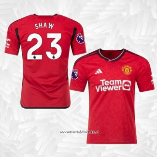 Camiseta 1ª Manchester United Jugador Shaw 2023-2024