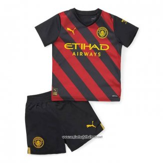 Camiseta 2ª Manchester City 2022-2023 Nino