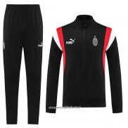 Chandal de Chaqueta del AC Milan 2023-2024 Nino Negro